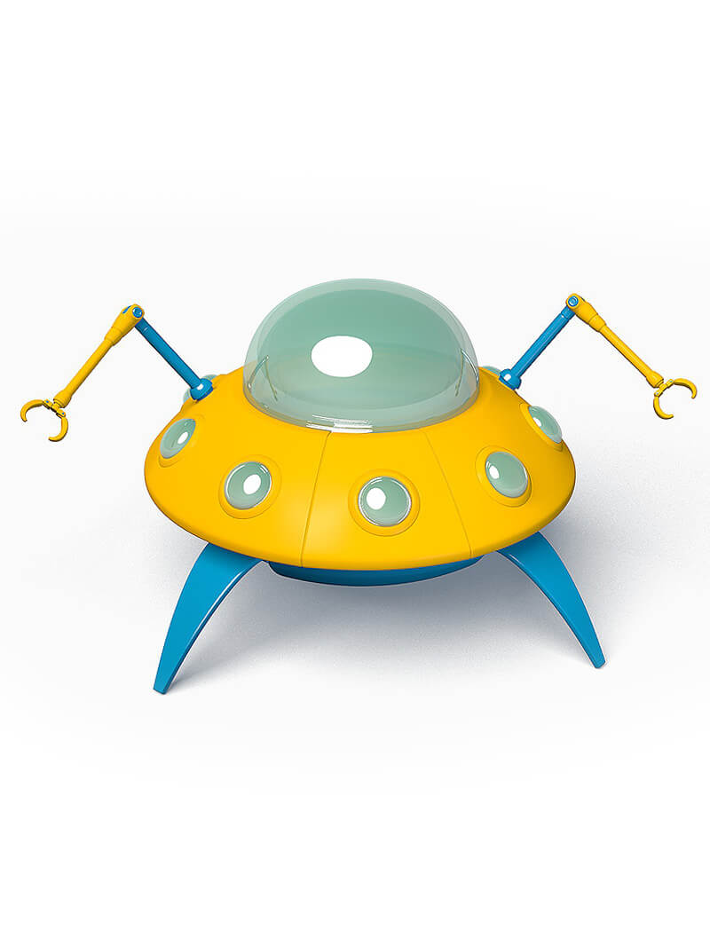 Free Cinema 4D 3D Model Cartoon UFO Spacecraft