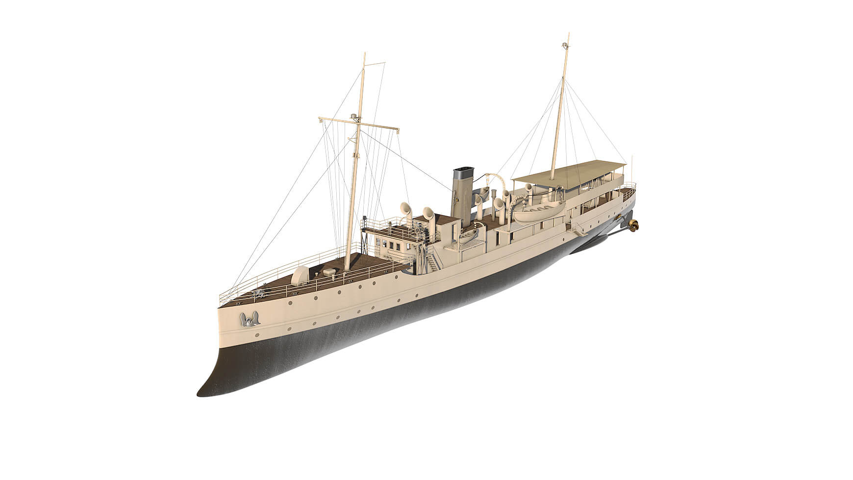 Free Cinema 4D 3D Model SS Queen of Nassau Ship Boat