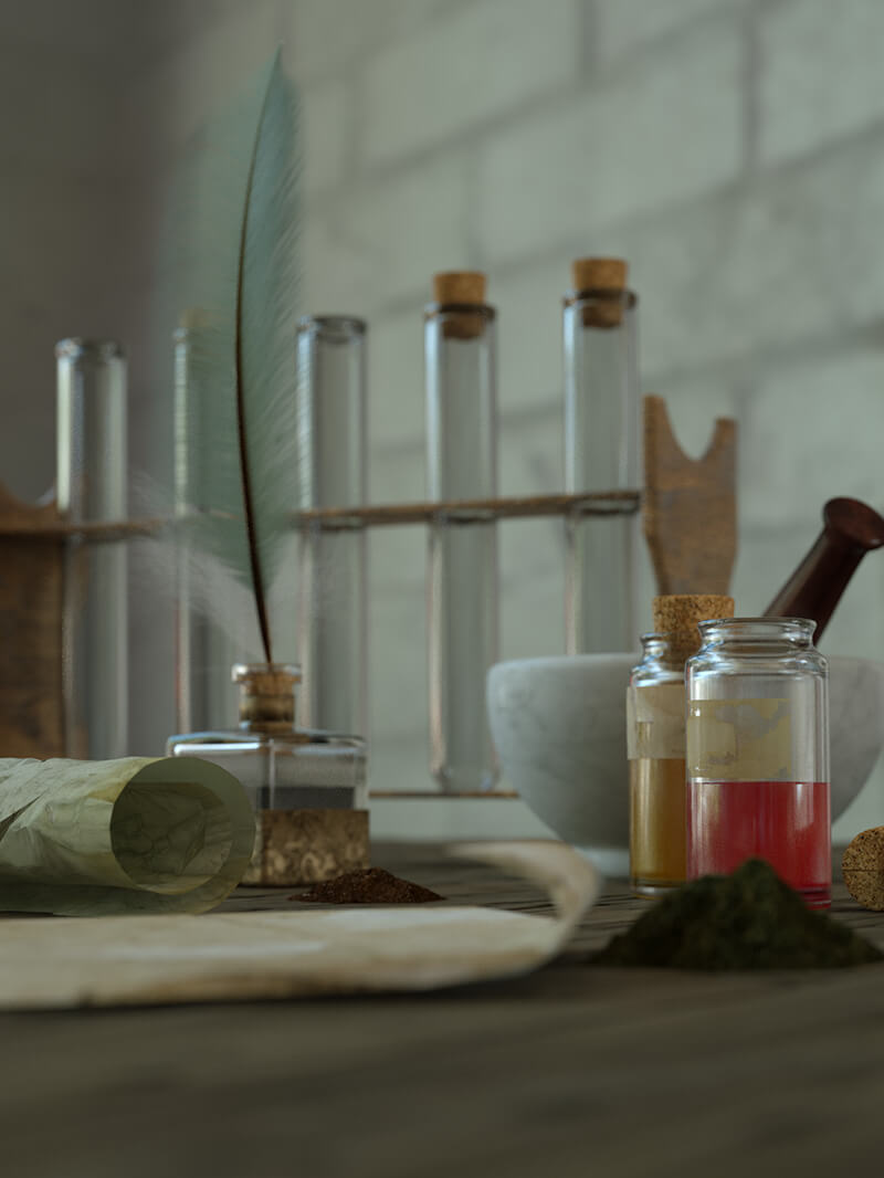 Free Cinema 4D 3D Model Still Life Laboratory