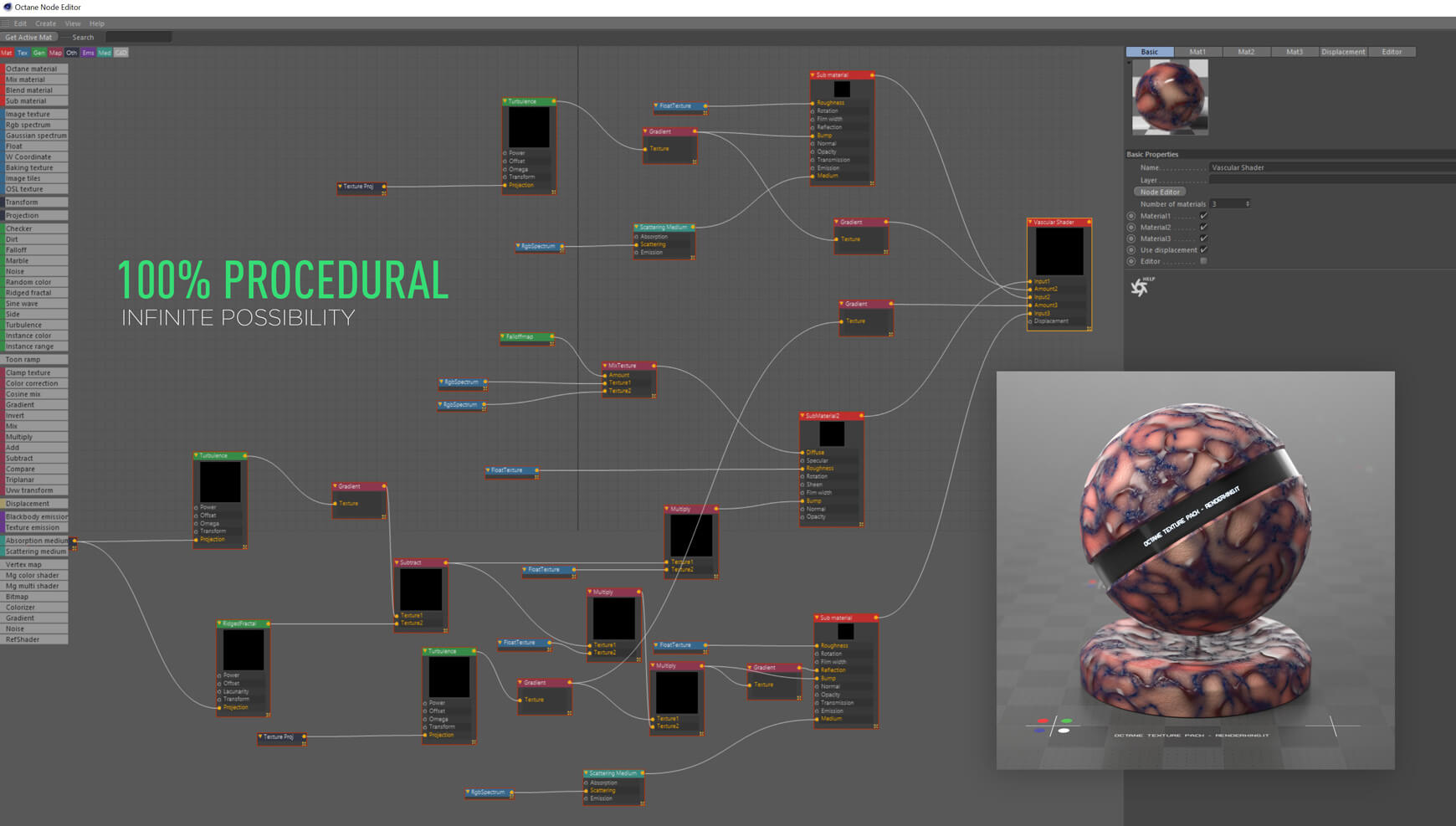 Octane Texture Material Pack 3 Procedural Edition