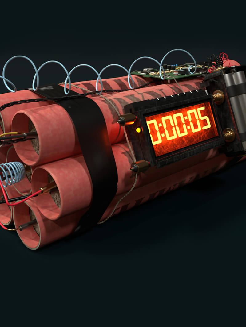 Free Cinema 4D 3D Model Dynamite Bomb TNT