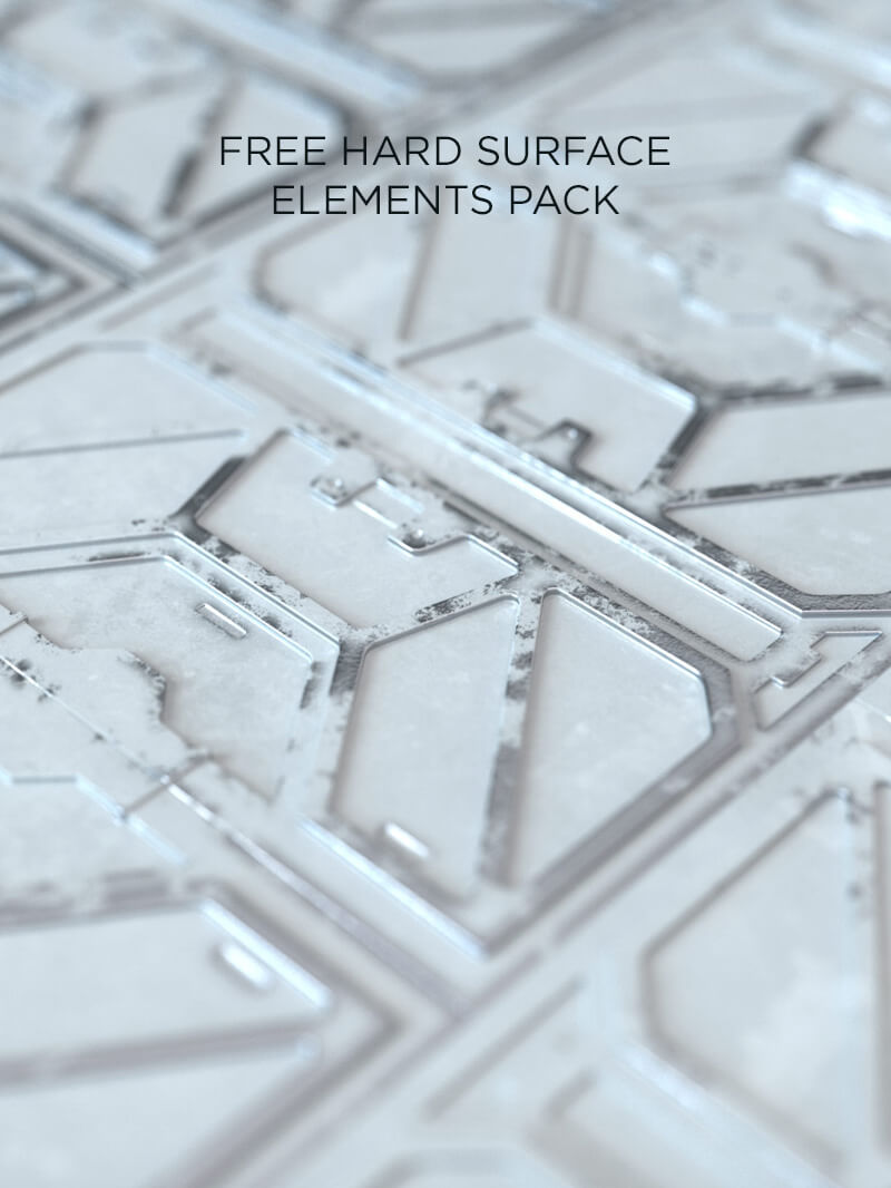 Free Cinema 4D 3D Model Pack Kitbash Sci Fi Hard Surfaces