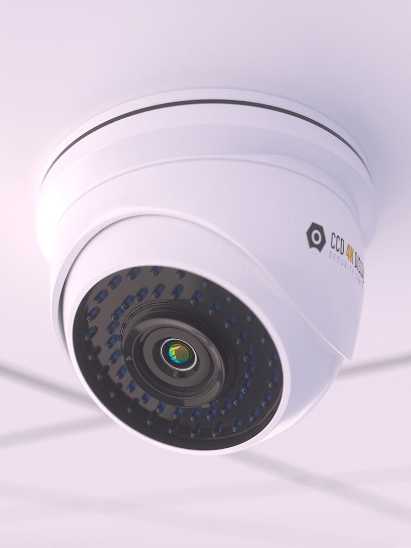 Free Cinema 4D 3D Model Security Camera Dome