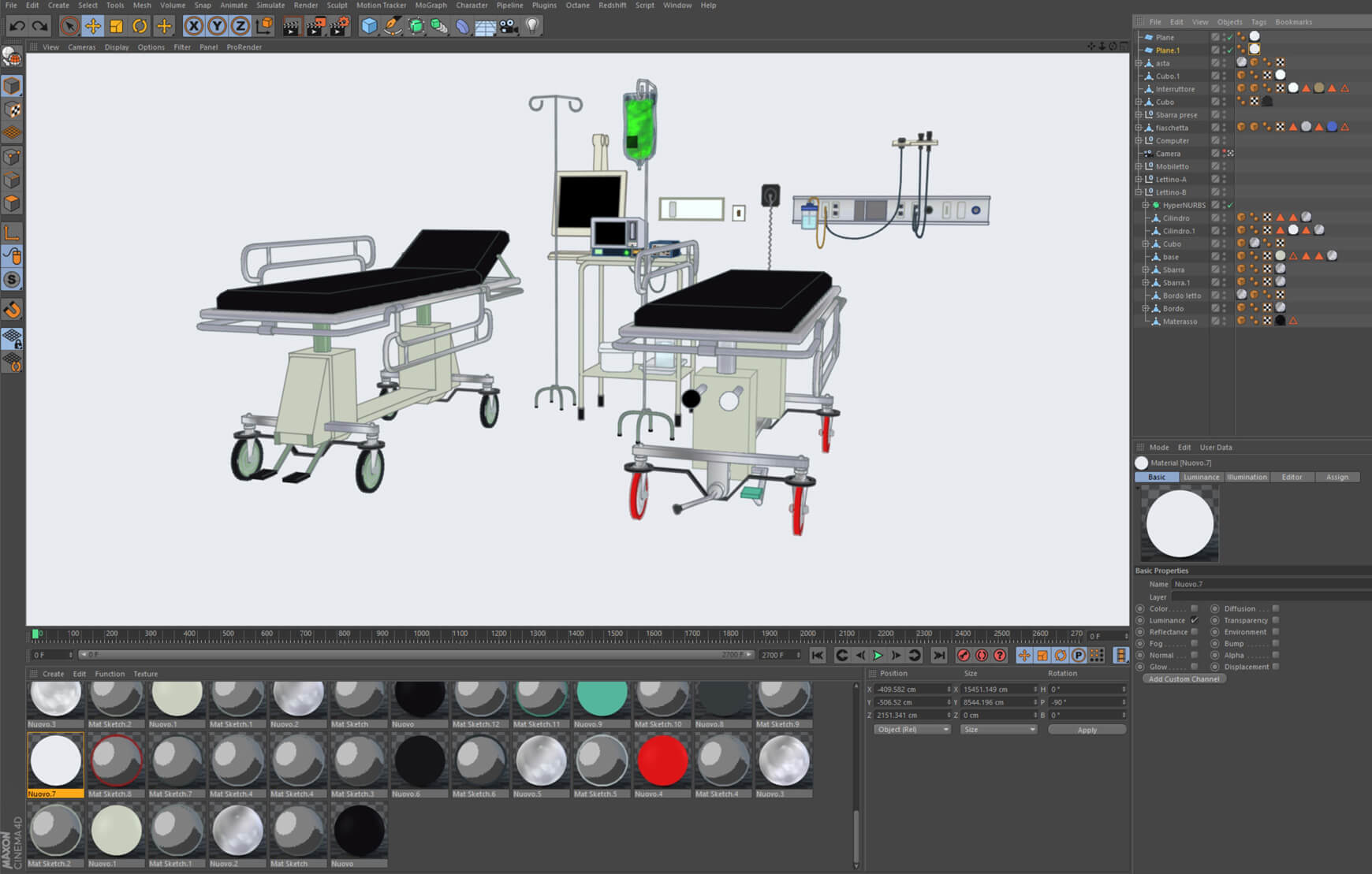 Free Cinema 4D 3D Model Medical Hospital Room Assets