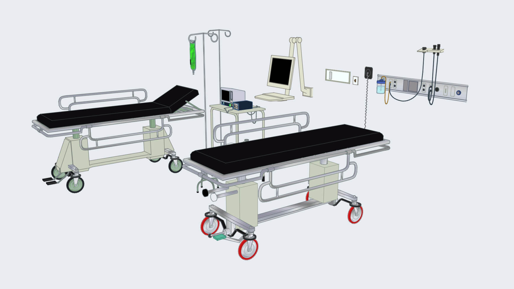 Free Cinema 4D 3D Model Medical Hospital Room Assets