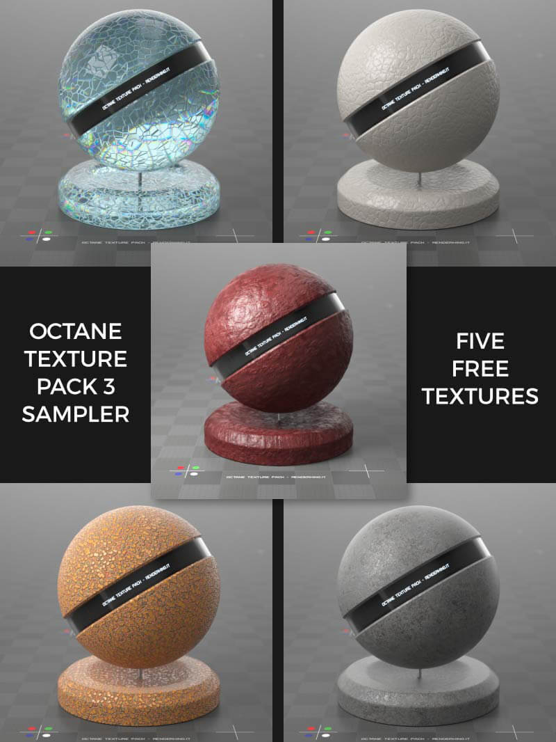 Octane Texture Pack 3 Sampler Cinema 4D Material Texture