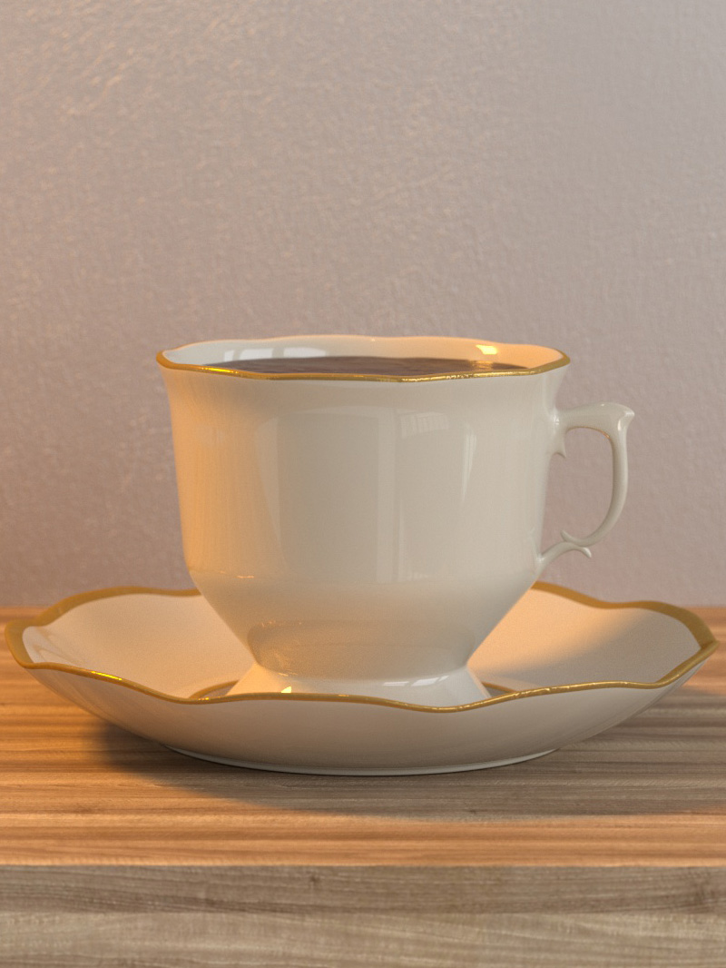 Free Cinema 4D 3D Model Tea or Coffee Cup