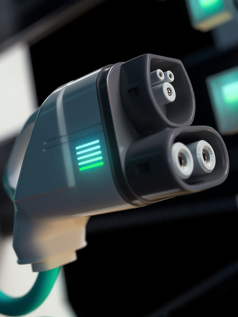 Free Cinema 4D 3D Model EV Charger Electric Vehicle Plug