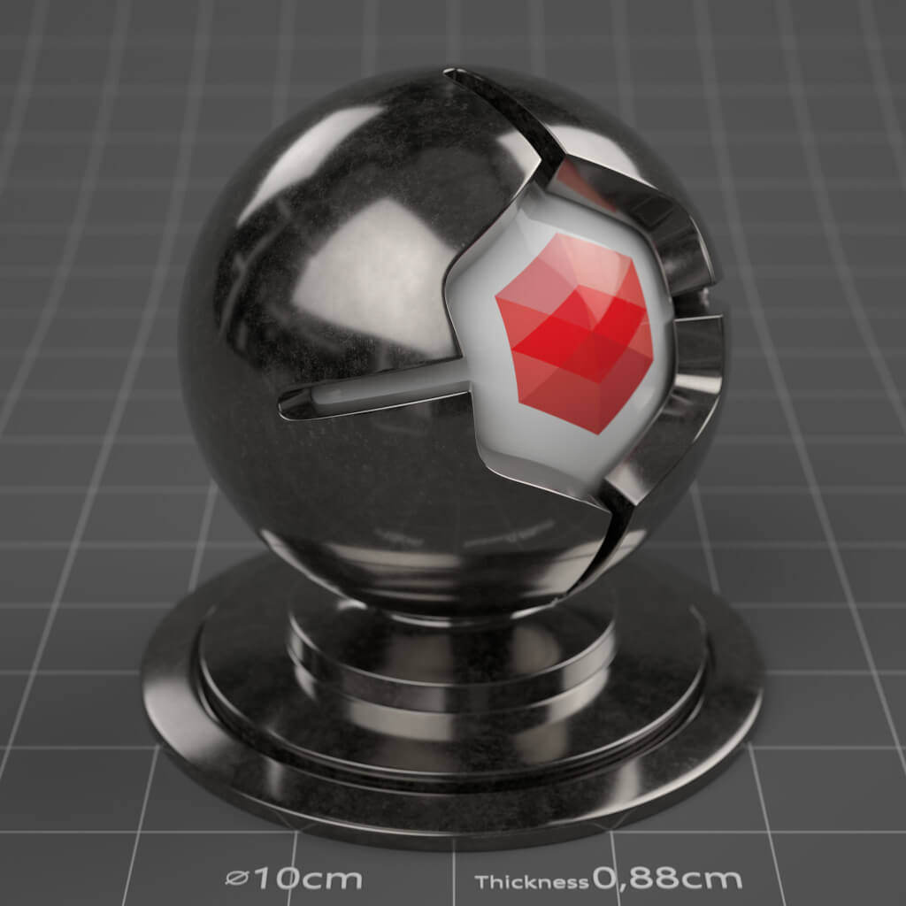 02_RS_Iron_Polished_Smudged_4K_Redshift_Cinema_4D_Material