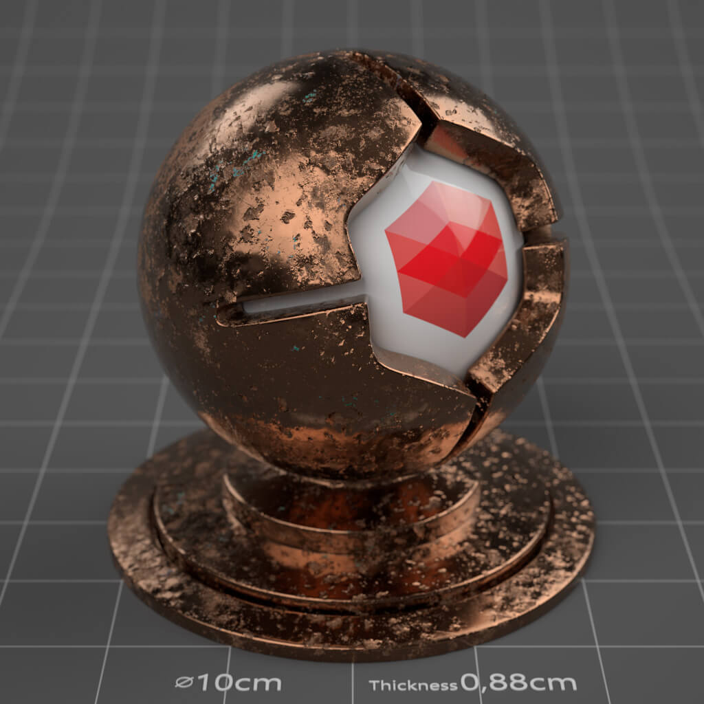 08_RS_Copper_Polished_Damaged_Heavy_4K_Redshift_Cinema_4D_Material