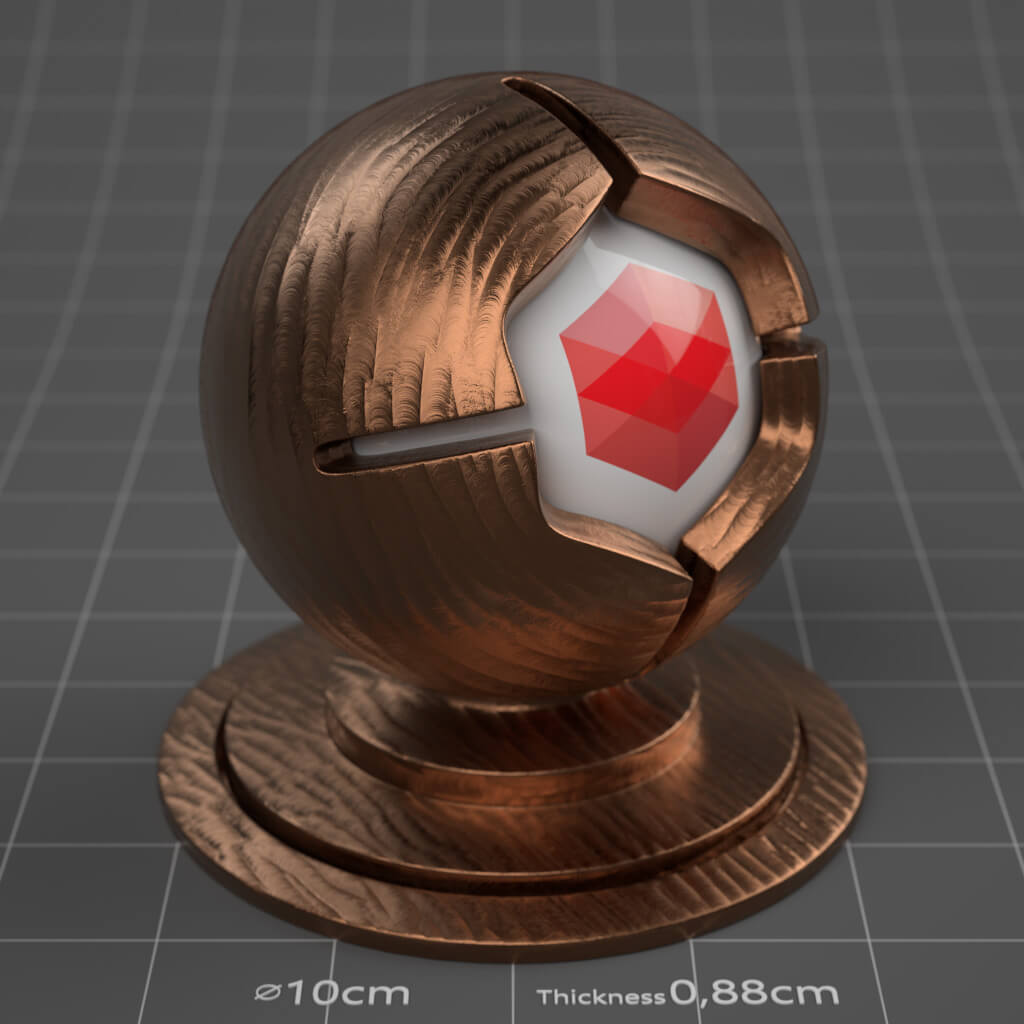 24_RS_Copper_Grinded_Running_4K_Redshift_Cinema_4D_Material