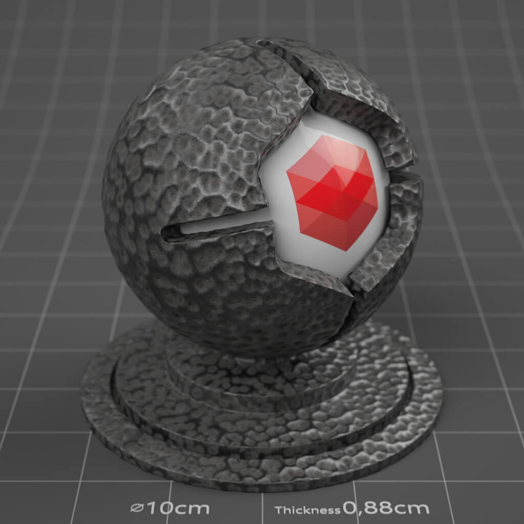 41_RS_Iron_Hammered_4K_Redshift_Cinema_4D_Material