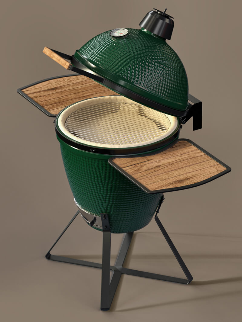 Free Cinema 4D 3D Model BBQ Grill Green Egg