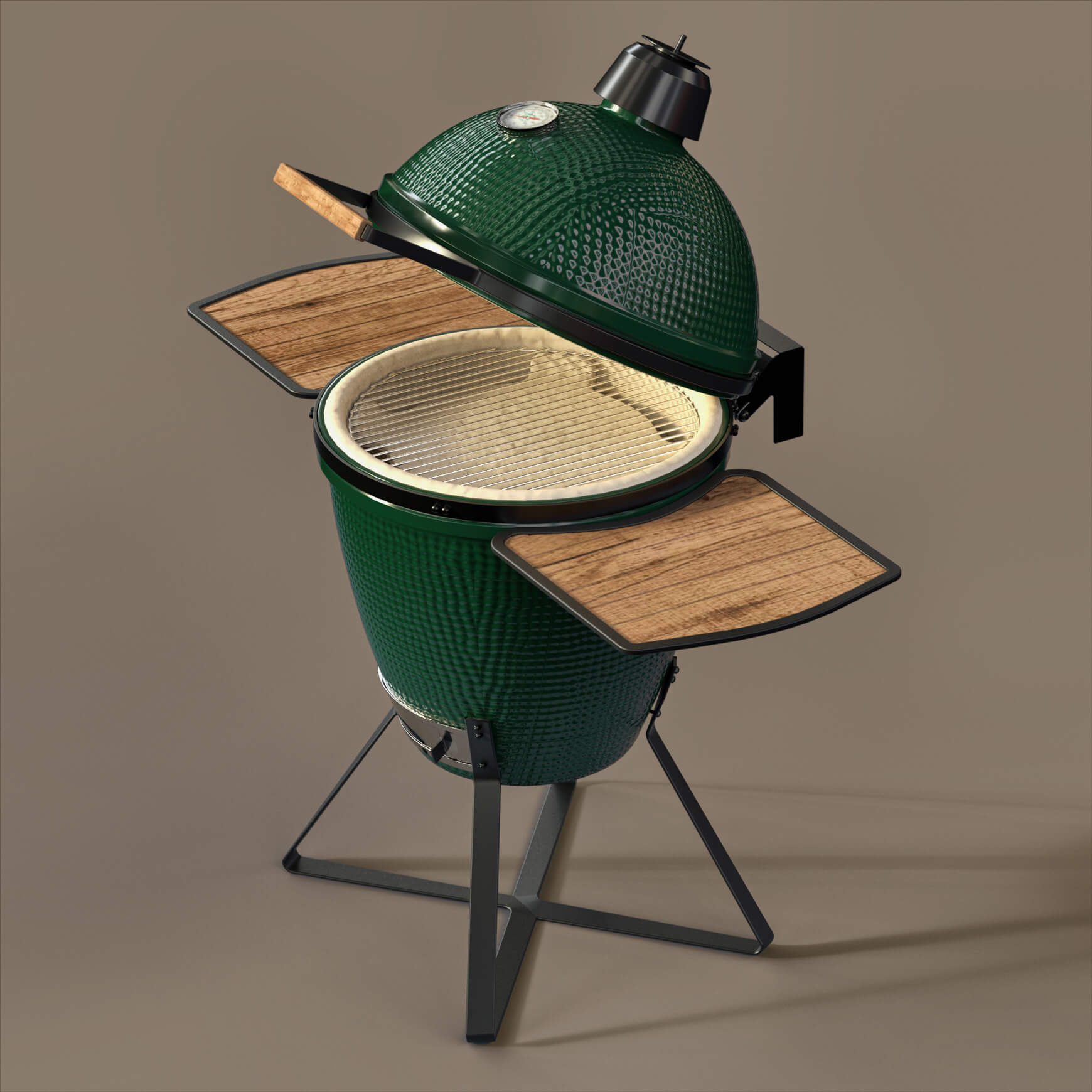 Free Cinema 4D 3D Model BBQ Grill Green Egg
