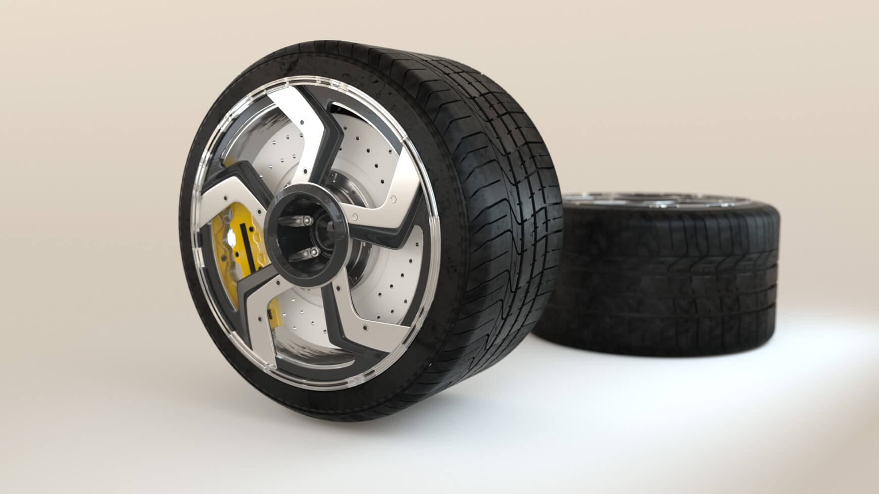 Free Cinema 4D 3D Model: Lambo Car Wheel - The Pixel Lab
