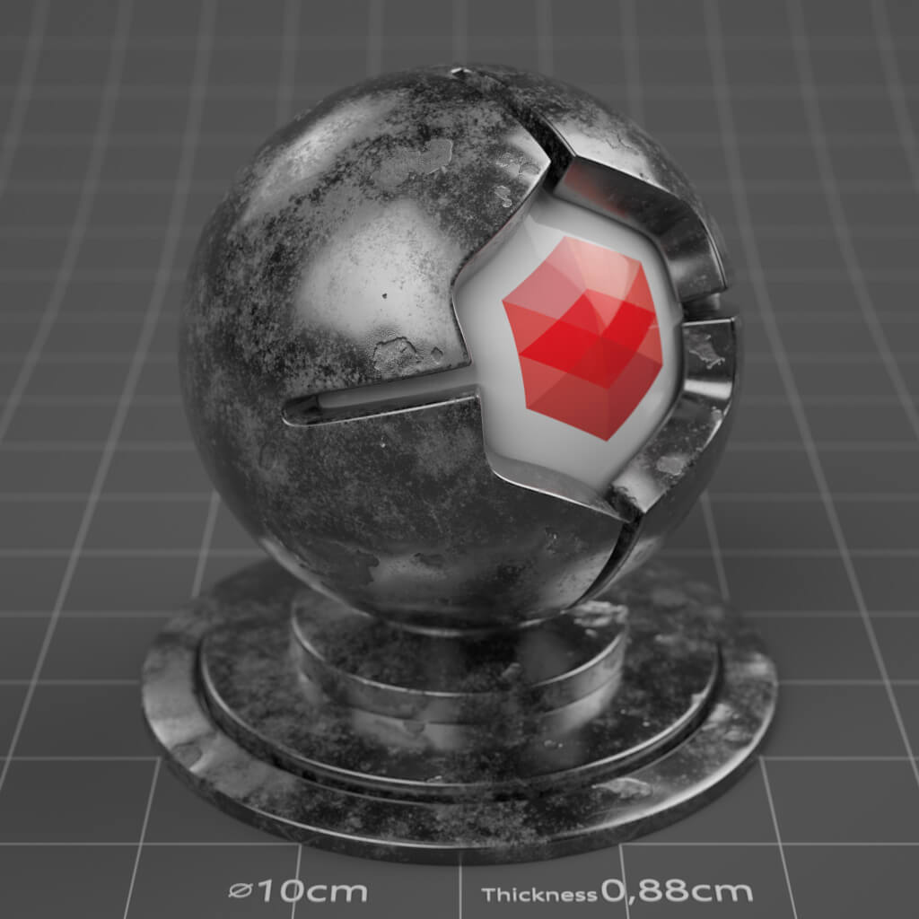 03_RS_Steel_Dented_Moderate_4K_Redshift_Cinema_4D_Material