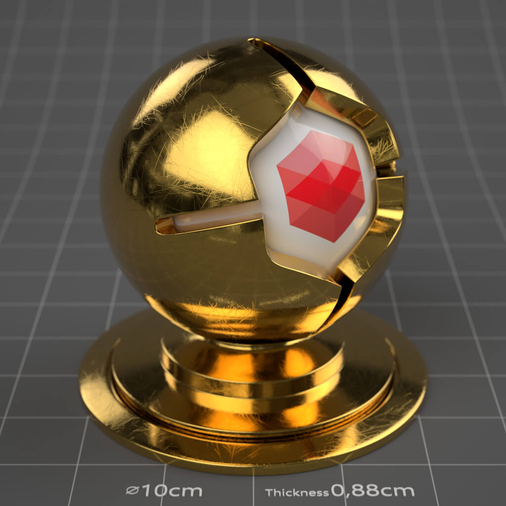 05_RS_Gold_Polished_Scratched_Heavy_4K_Redshift_Cinema_4D_Material