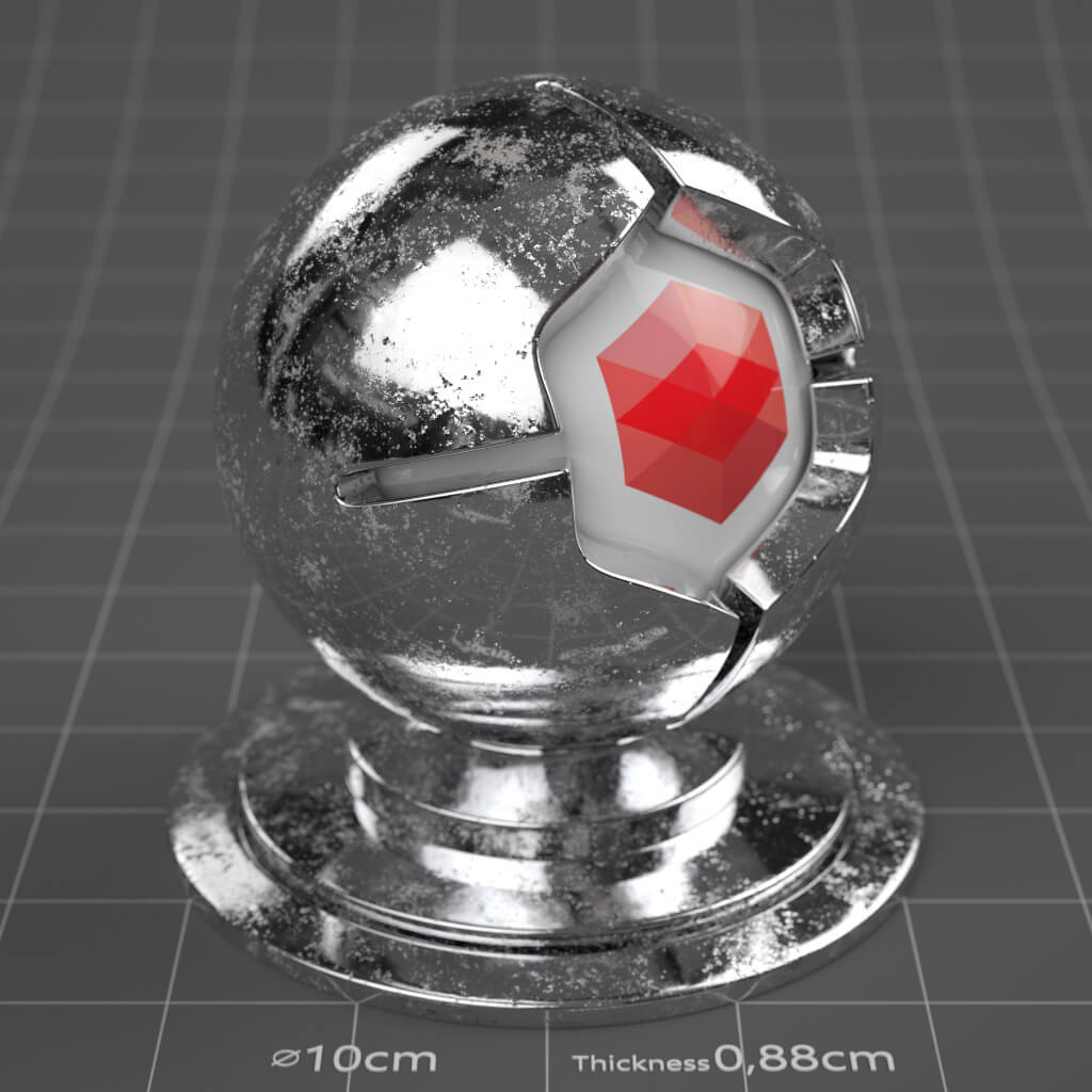 07_RS_Aluminum_Polished_Damaged_Moderate_4K_Redshift_Cinema_4D_Material