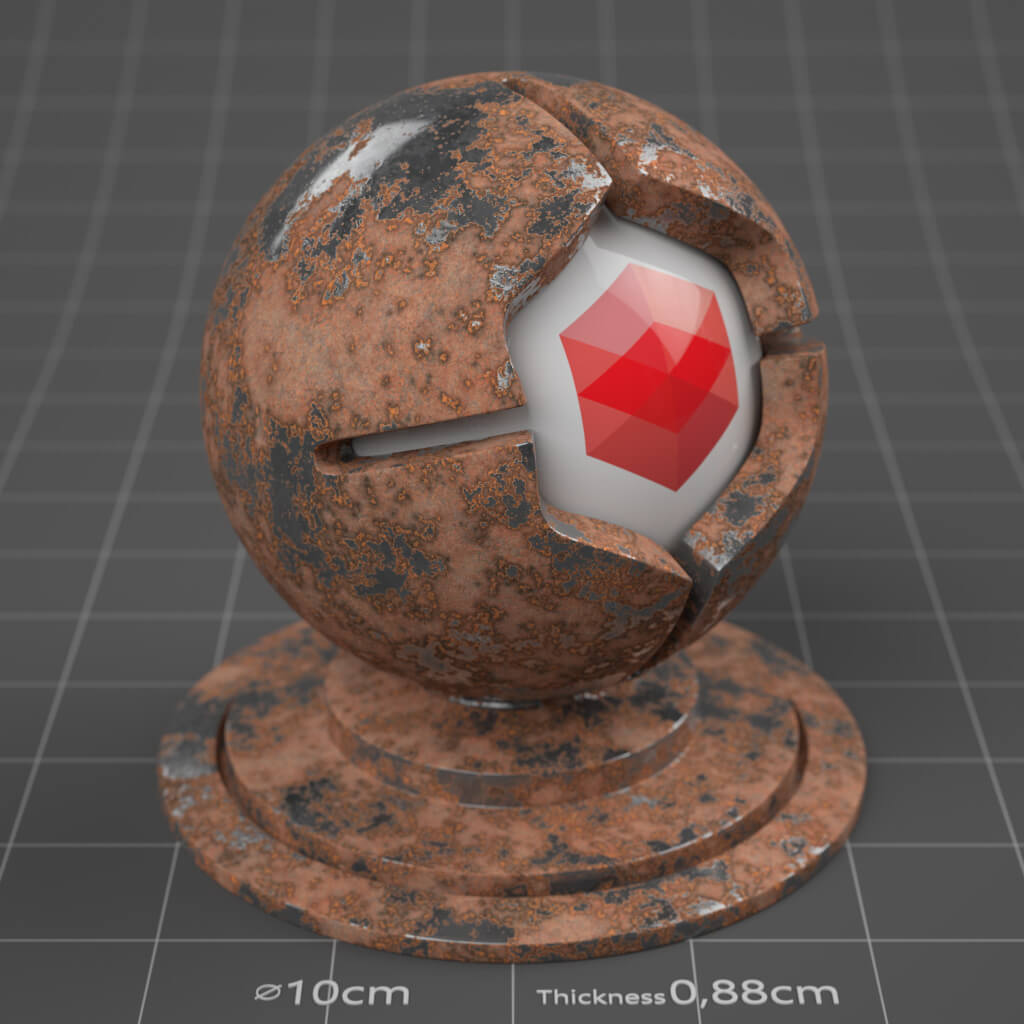 07_RS_Chrome_Rusted_Heavy_4K_Redshift_Cinema_4D_Material