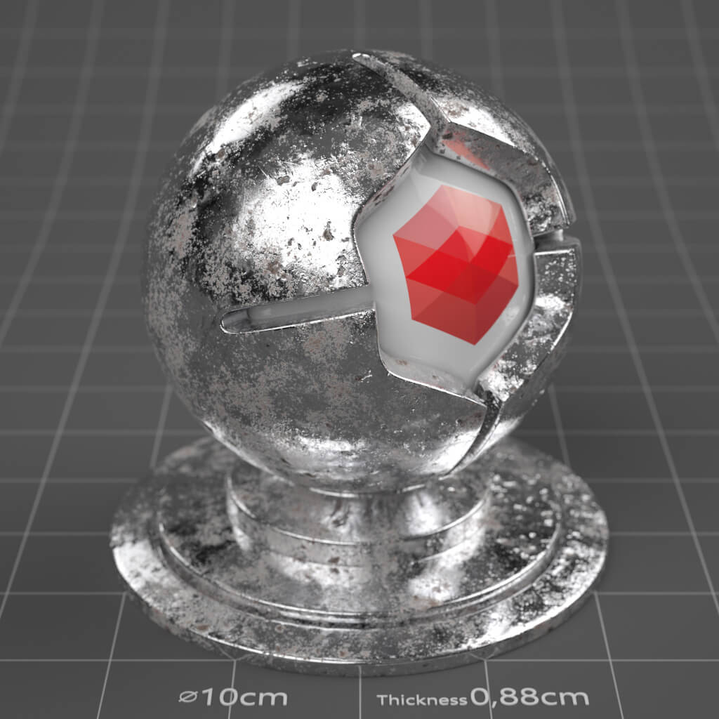 08_RS_Aluminum_Polished_Damaged_Heavy_4K_Redshift_Cinema_4D_Material