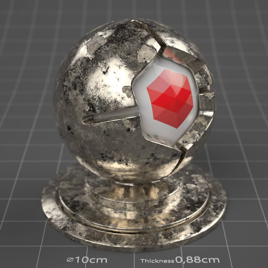 08_RS_Silver_Polished_Damaged_Heavy_4K_Redshift_Cinema_4D_Material