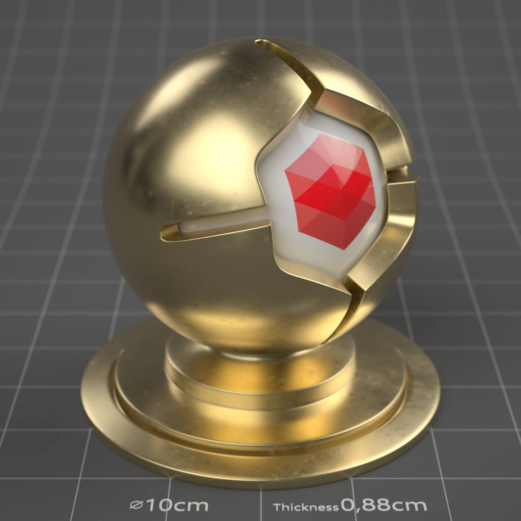 10_RS_Brass_Natural_Scratched_Slight_4K_Redshift_Cinema_4D_Material