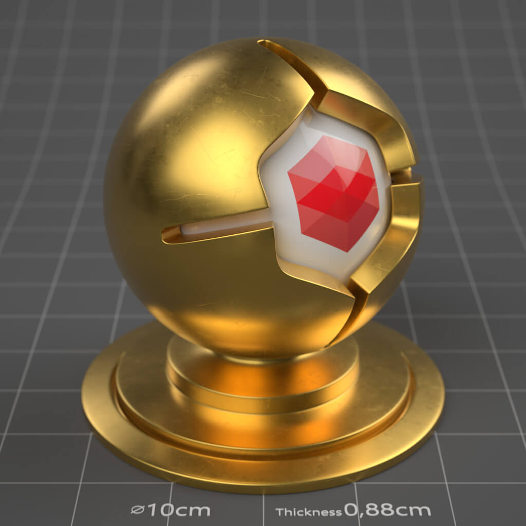 10_RS_Gold_Natural_Scratched_Slight_4K_Redshift_Cinema_4D_Material