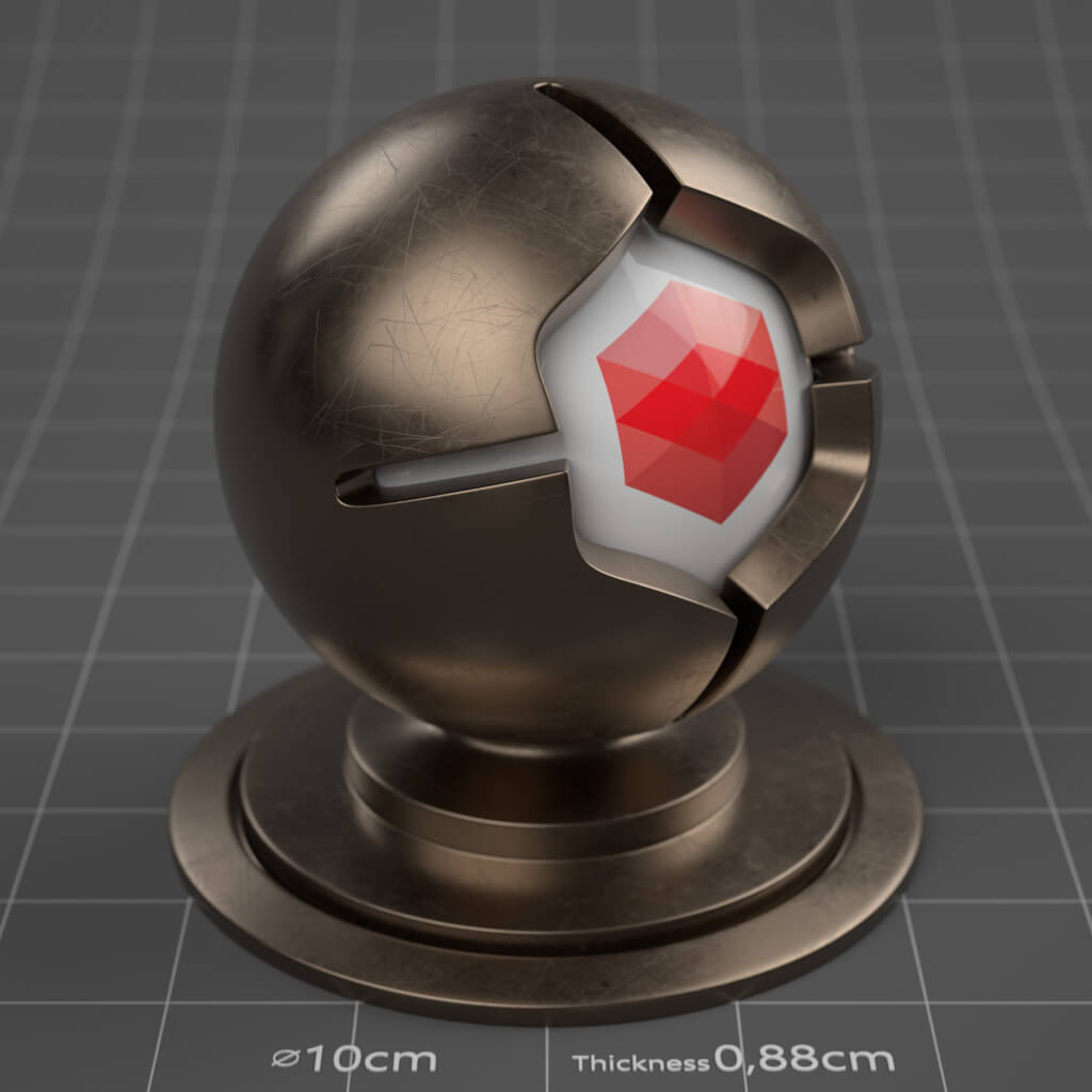 11_RS_Bronze_Natural_Scratched_Moderate_4K_Redshift_Cinema_4D_Material