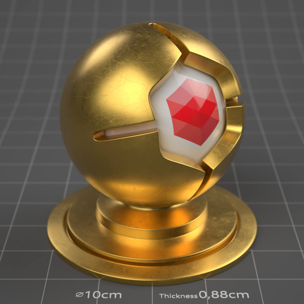 11_RS_Gold_Natural_Scratched_Moderate_4K_Redshift_Cinema_4D_Material