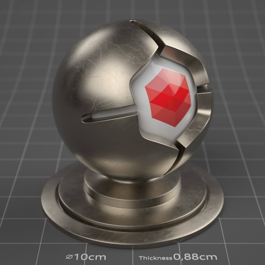 11_RS_Platinum_Natural_Scratched_Moderate_4K_Redshift_Cinema_4D_Material