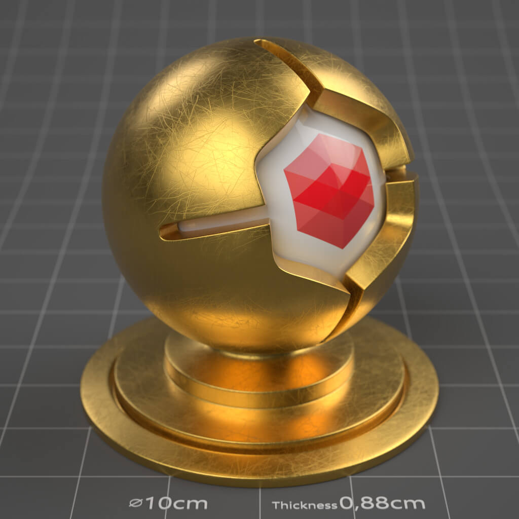 12_RS_Gold_Natural_Scratched_Heavy_4K_Redshift_Cinema_4D_Material