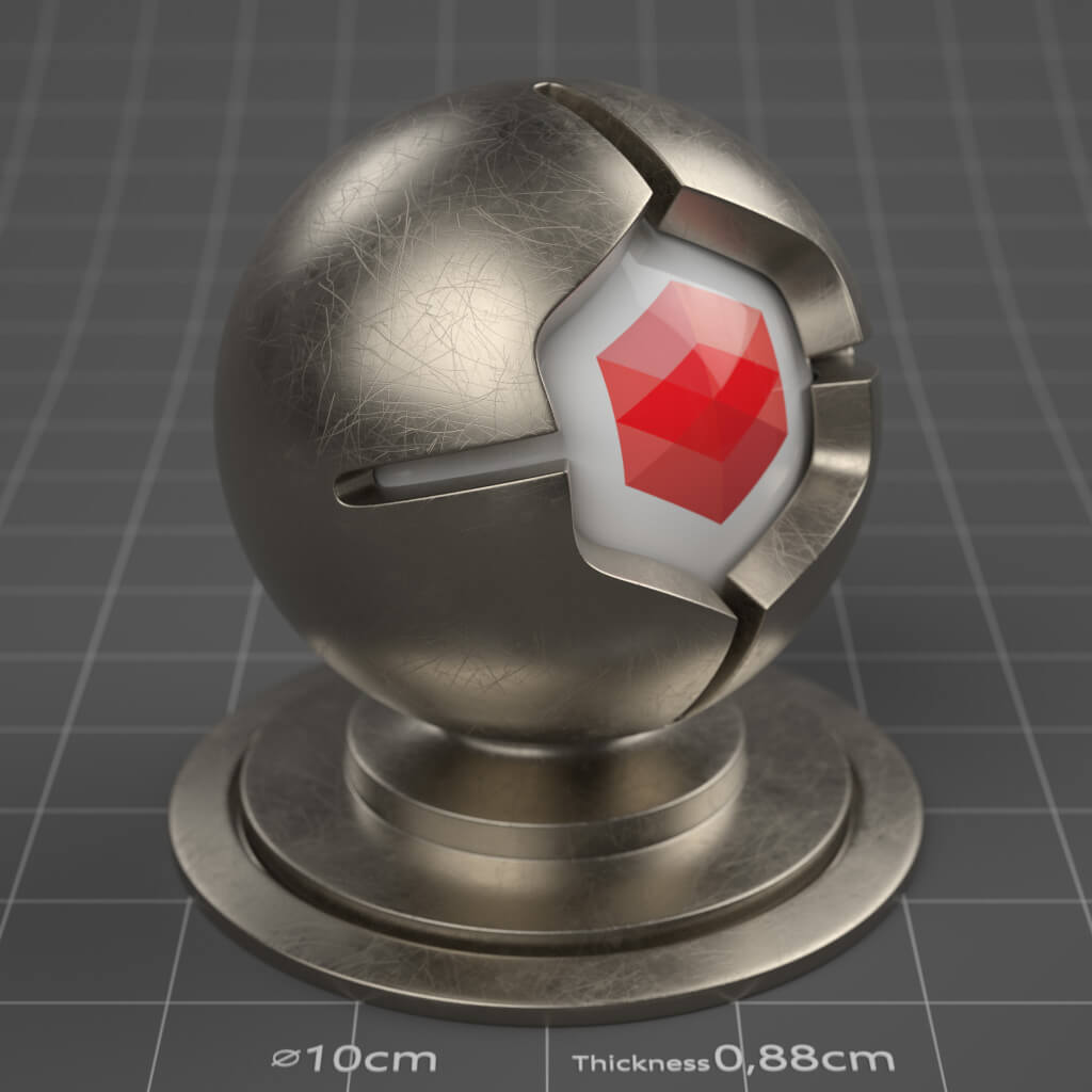 12_RS_Platinum_Natural_Scratched_Heavy_4K_Redshift_Cinema_4D_Material