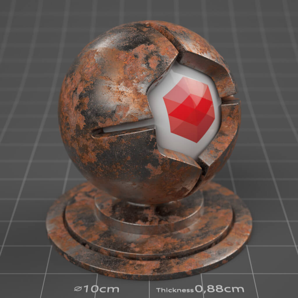 12_RS_Steel_Rusted_Drip_4K_Redshift_Cinema_4D_Material