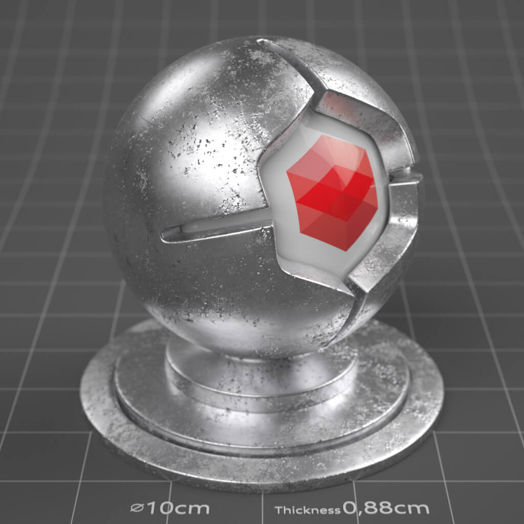 14_RS_Aluminum_Natural_Damaged_Moderate_4K_Redshift_Cinema_4D_Material
