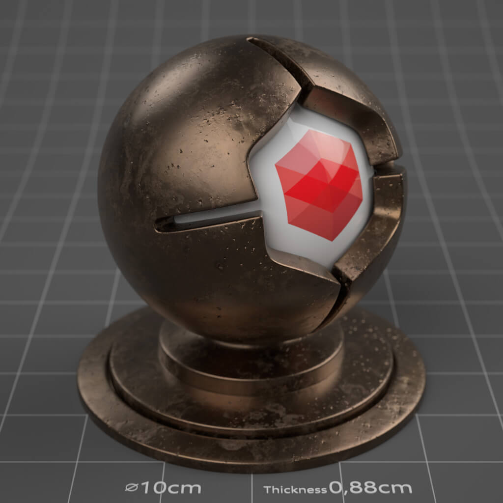 14_RS_Bronze_Natural_Damaged_Moderate_4K_Redshift_Cinema_4D_Material