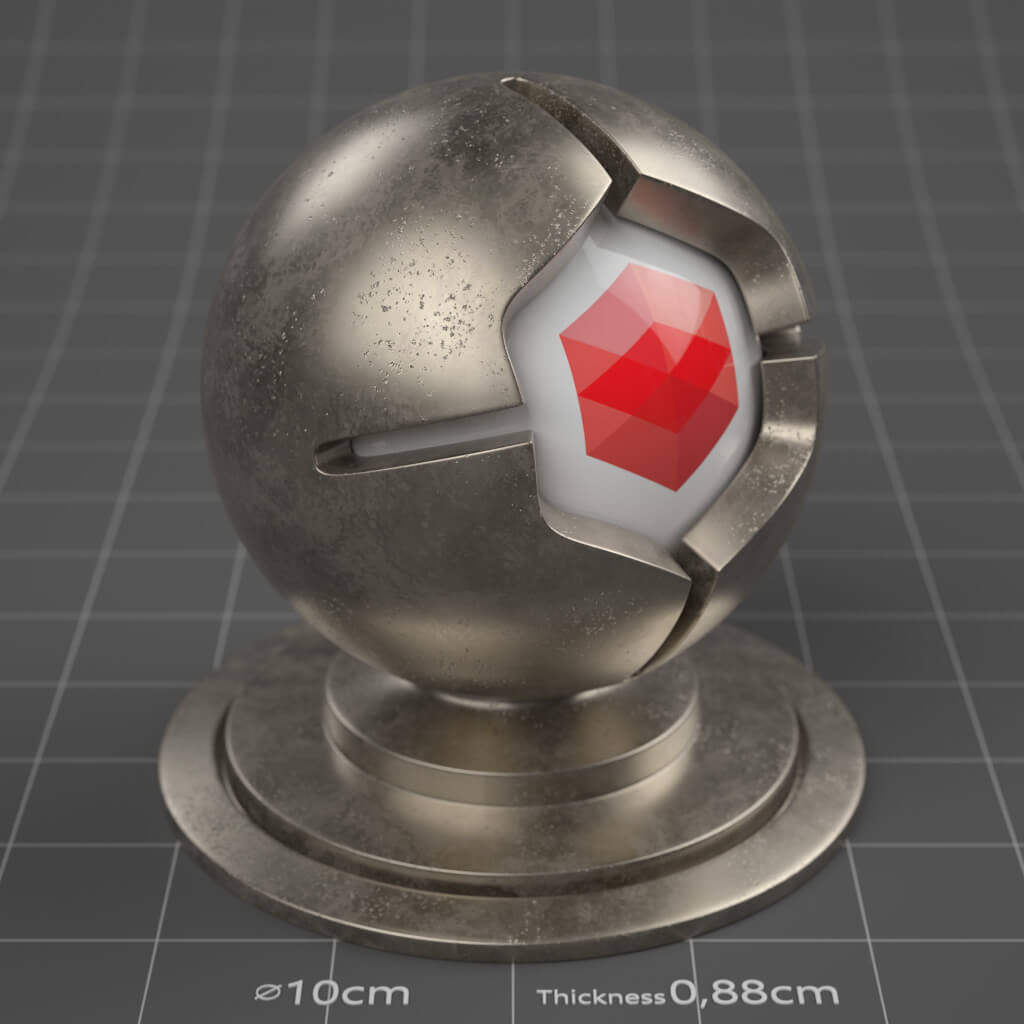 14_RS_Platinum_Natural_Damaged_Moderate_4K_Redshift_Cinema_4D_Material