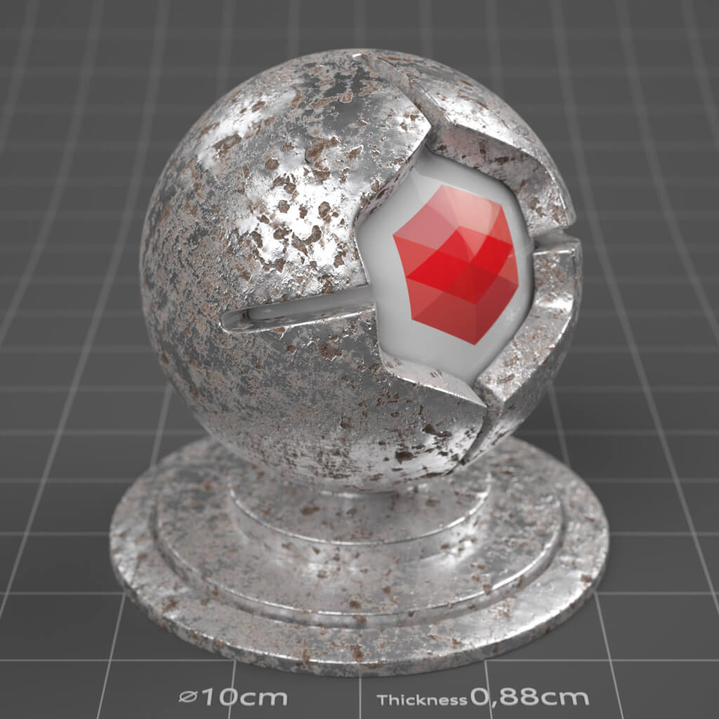 15_RS_Aluminum_Natural_Damaged_Heavy_4K_Redshift_Cinema_4D_Material