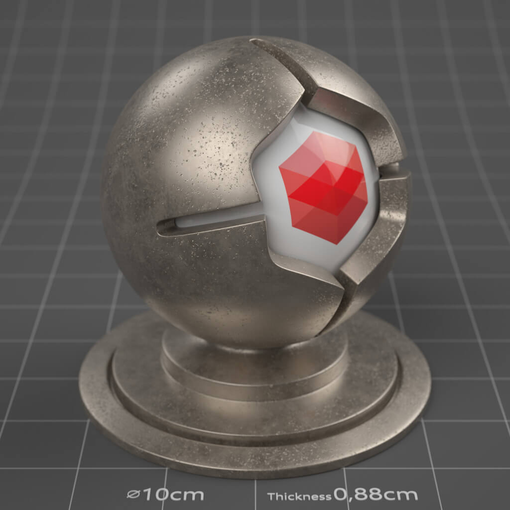 15_RS_Platinum_Natural_Damaged_Heavy_4K_Redshift_Cinema_4D_Material