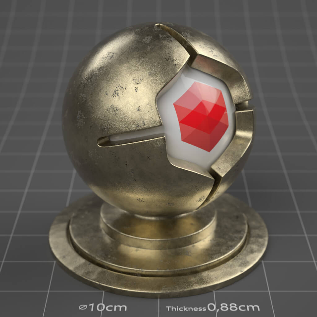 20_RS_Brass_Corroded_Dark_Slight_4K_Redshift_Cinema_4D_Material