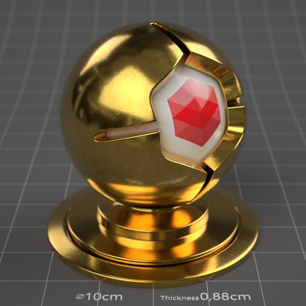 21_RS_Gold_Corroded_Moderate_4K_Redshift_Cinema_4D_Material