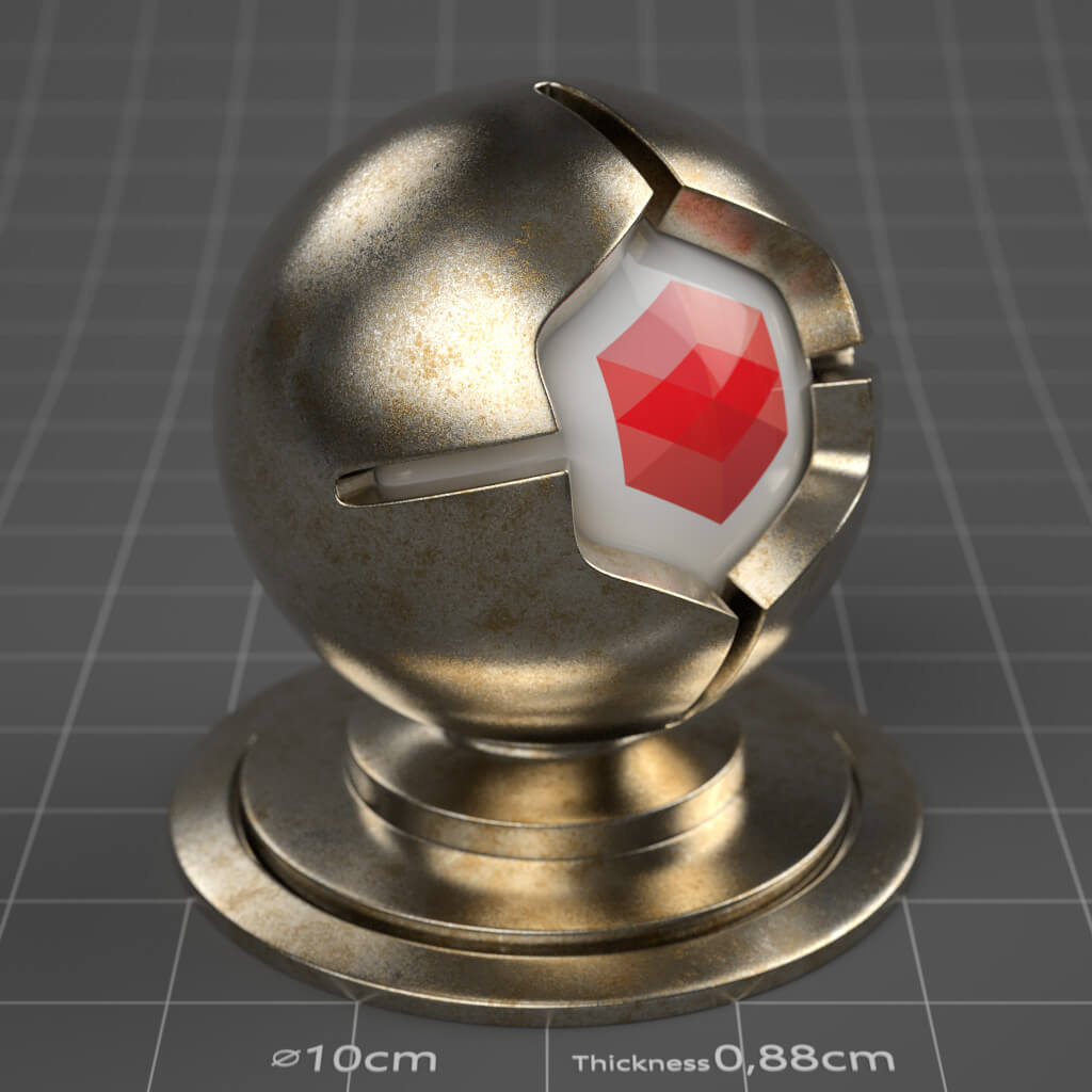 21_RS_Silver_Corroded_Moderate_4K_Redshift_Cinema_4D_Material