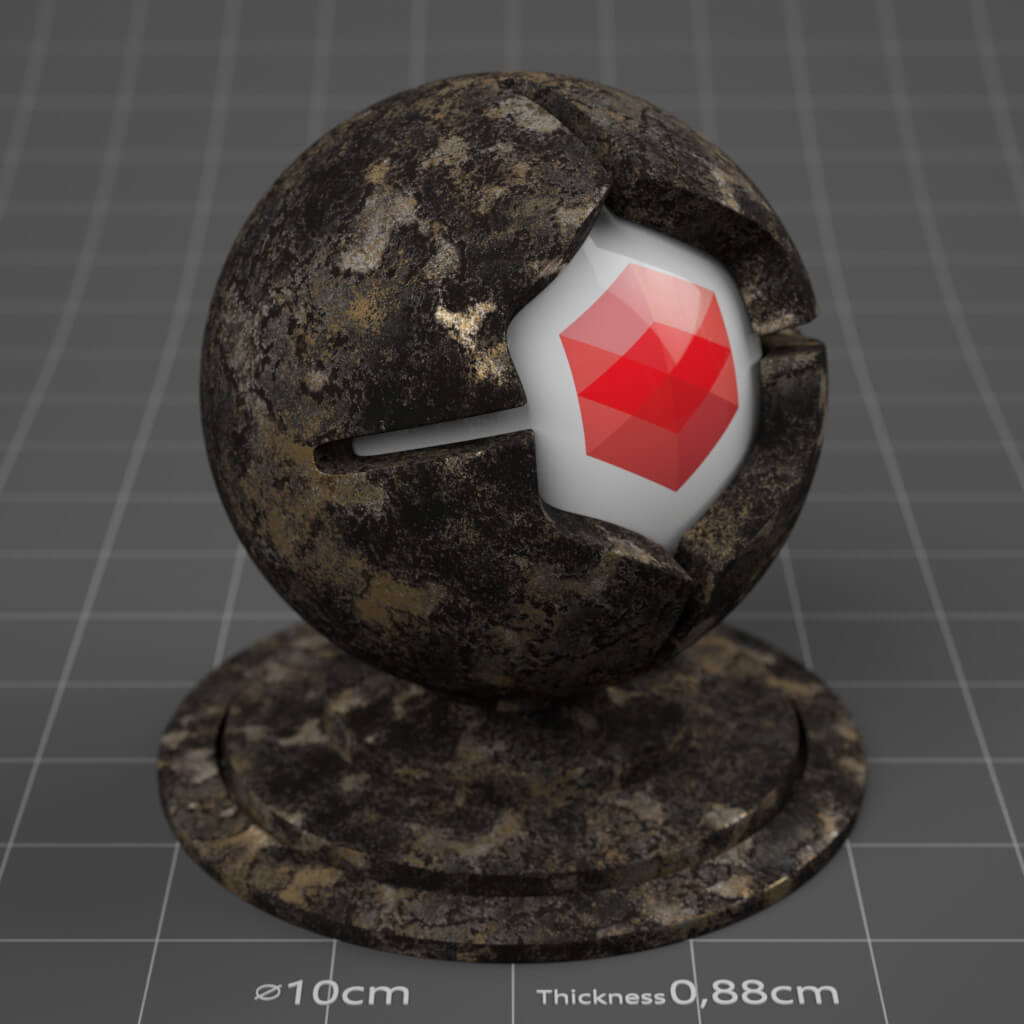 23_RS_Silver_Corroded_Full_4K_Redshift_Cinema_4D_Material