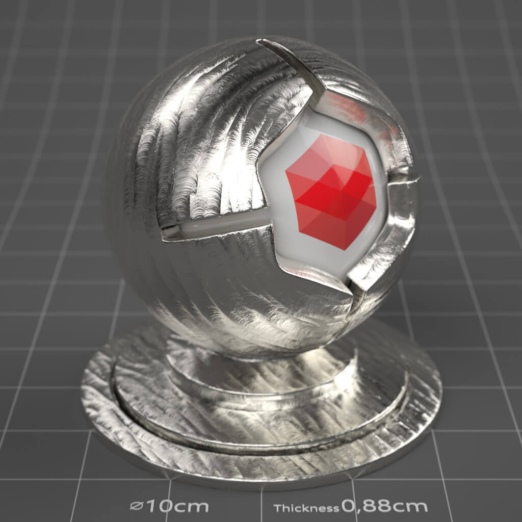24_RS_Silver_Grinded_Running_4K_Redshift_Cinema_4D_Material