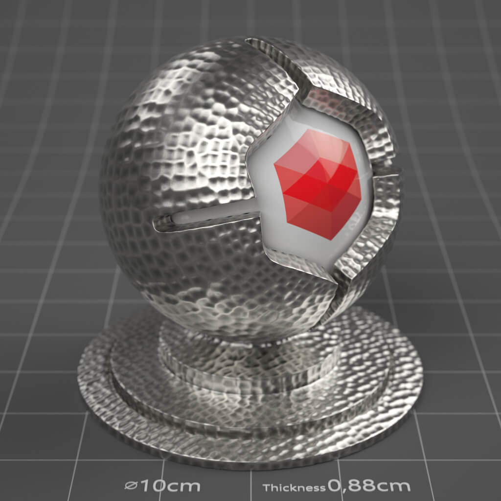29_RS_Silver_Hammered_4K_Redshift_Cinema_4D_Material