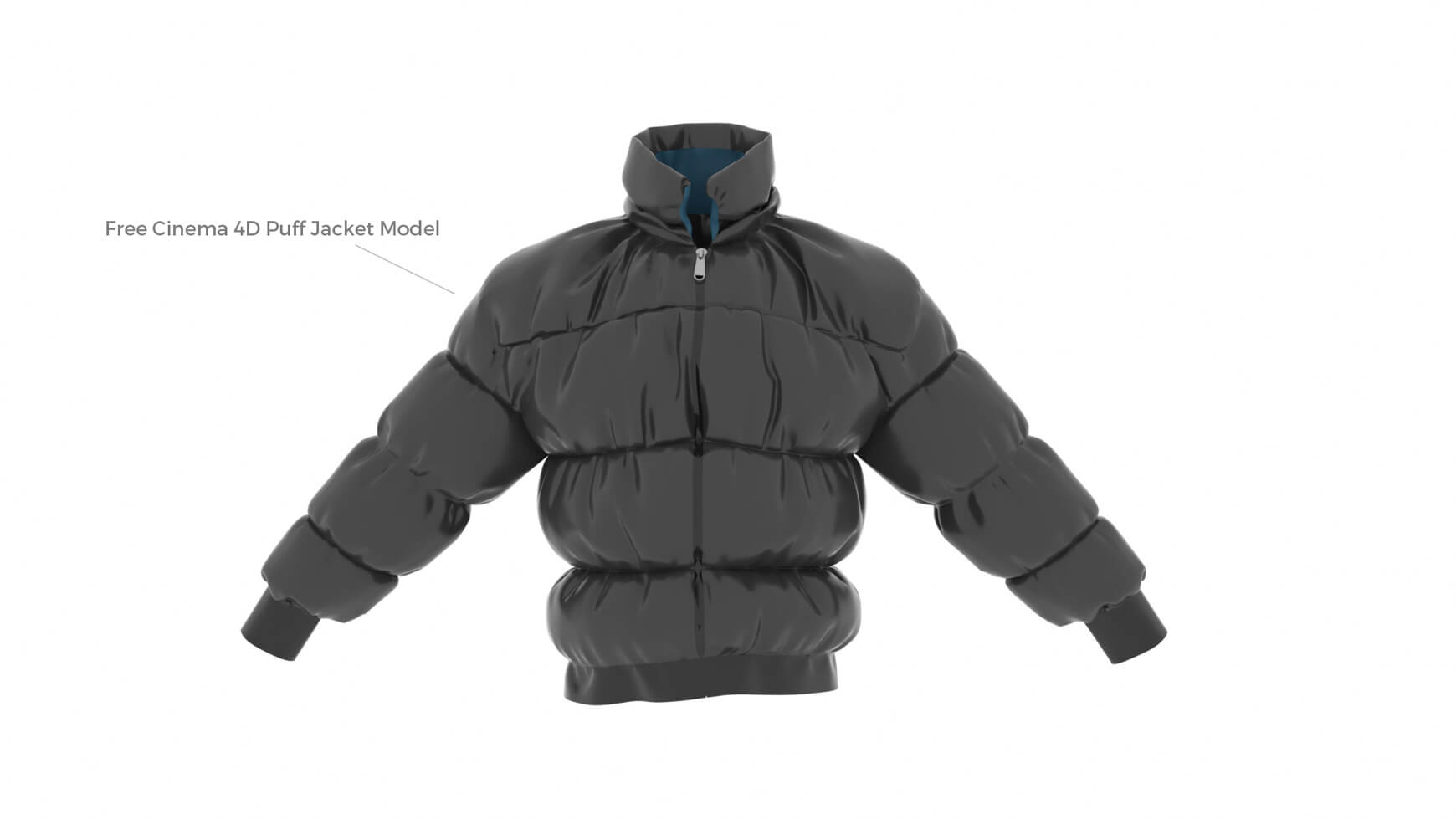 Free Cinema 4D 3D Model Puffer Down Jacket Coat