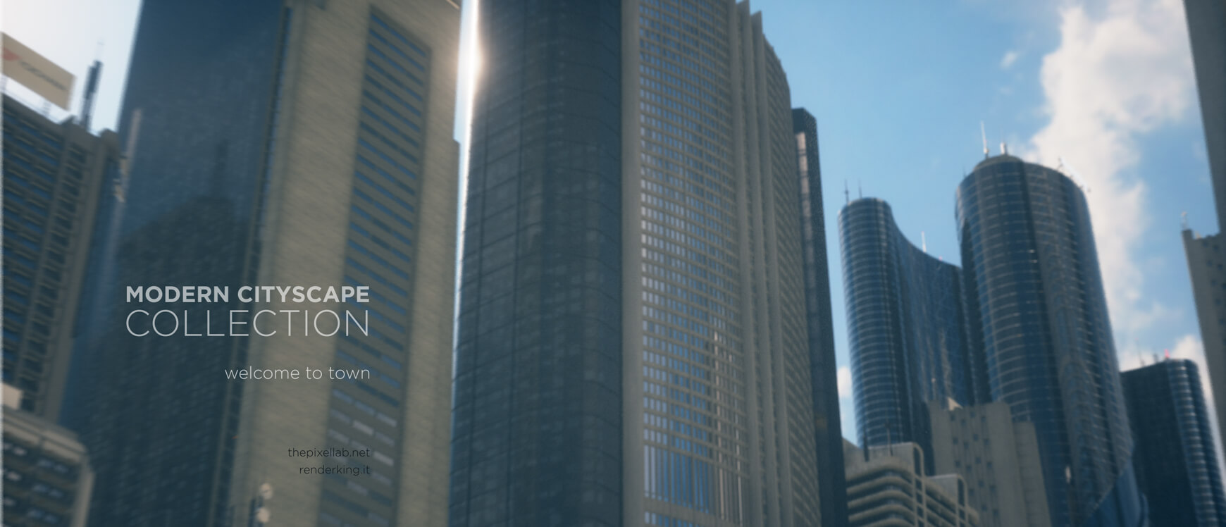 Modern Cityscape Collection Cinema 4D Octane Redshift Building Kitbash Skyscraper