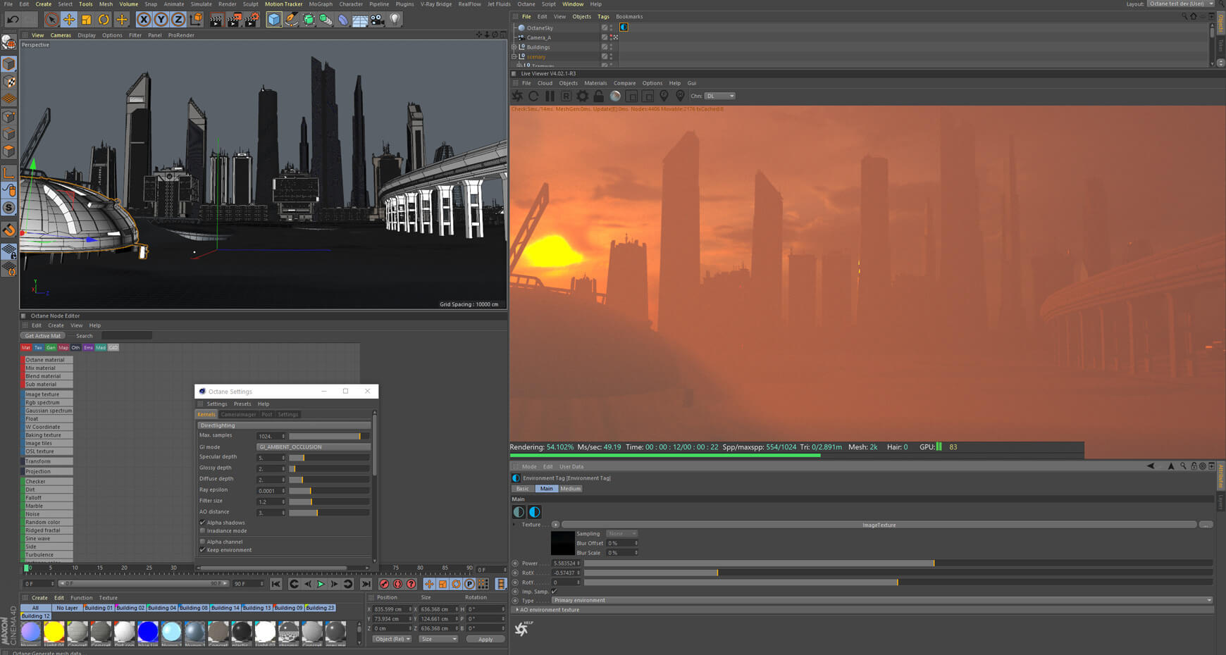 Modern Cityscape Collection Cinema 4D Octane Redshift Building Kitbash Skyscraper