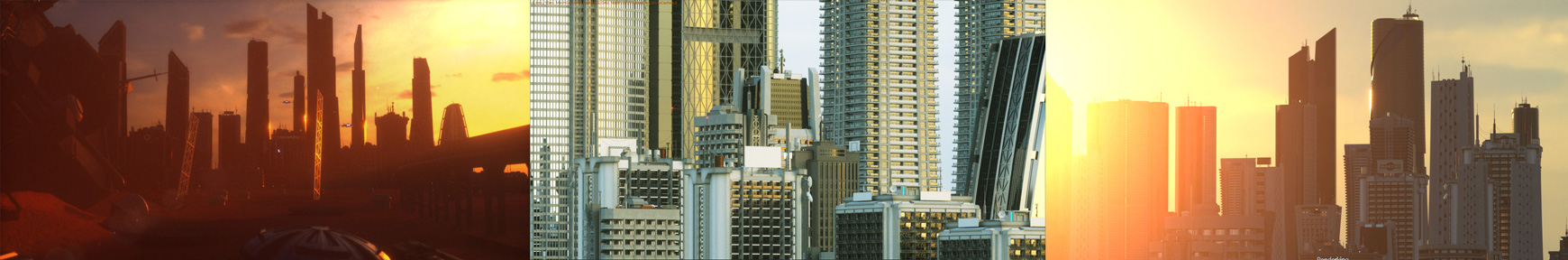 Modern Cityscape Collection Cinema 4D Octane Redshift Building Kitbash Skyscraper