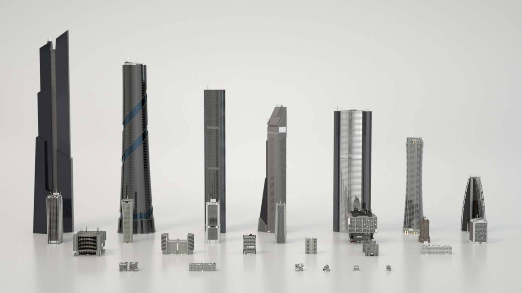 Modern Cityscape Collection Cinema 4D Octane Redshift Building Kitbash Skyscraper