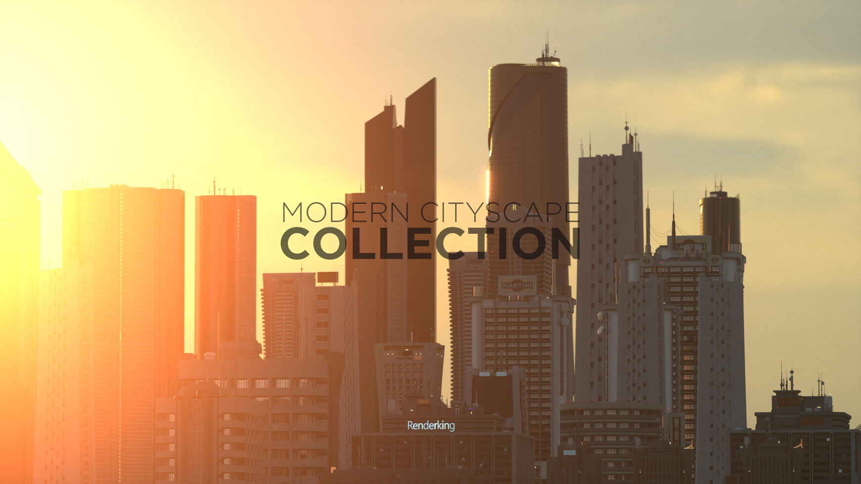 Modern Cityscape Collection Cinema 4D Octane Redshift Building Kitbash Skyscraper